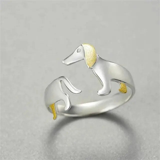925 Sterling Silver Gravhund Ring