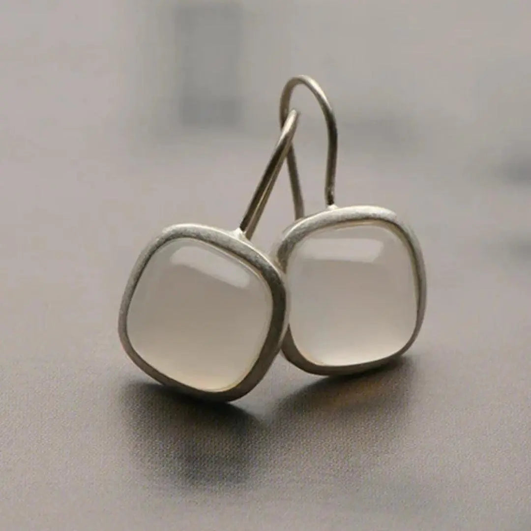 Vintage kubisk månekrystal øreringe