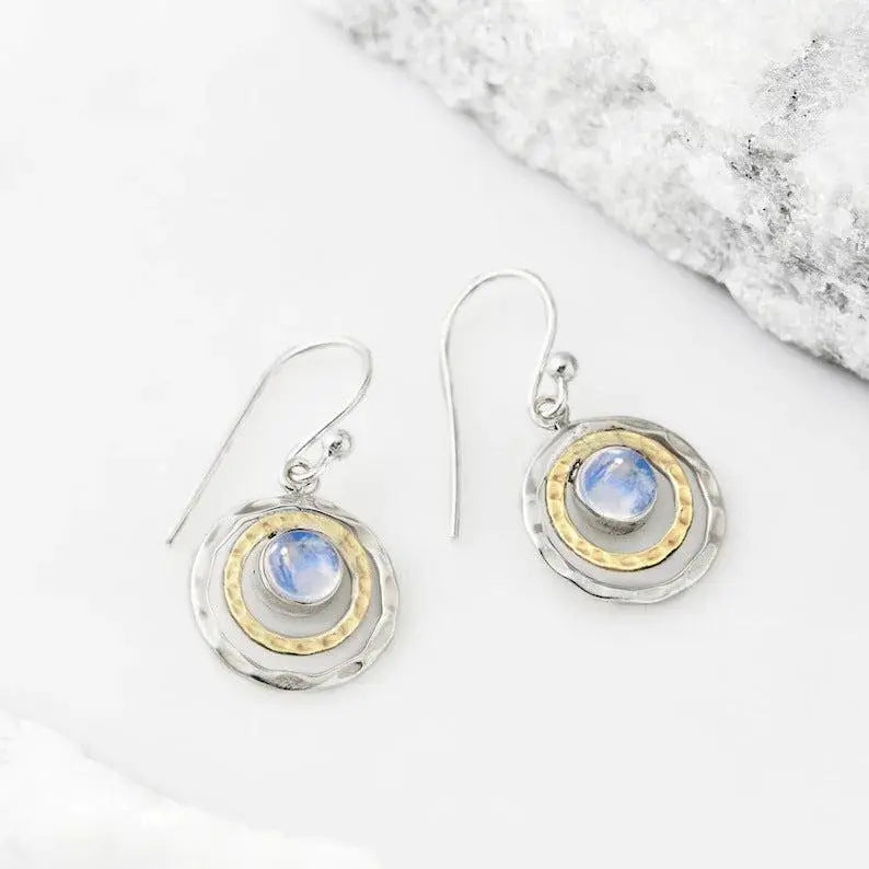 Boho Saturn med Turkis Opal Øreringe