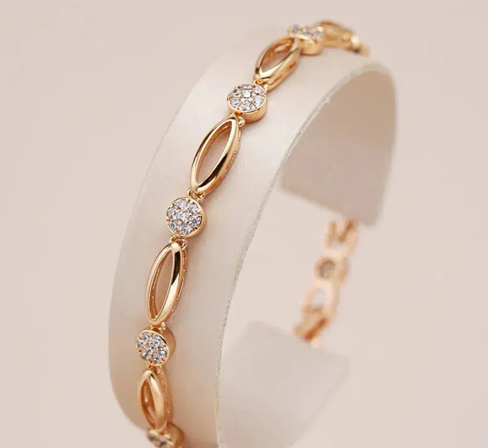 Elegant guld zirconia armbånd