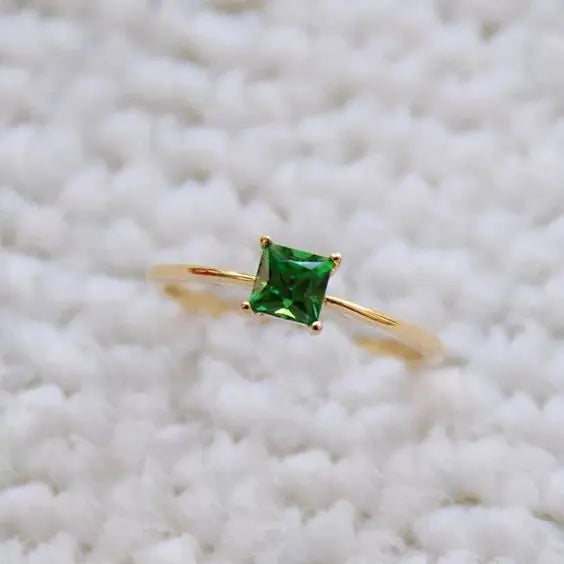 Grøn Zircon Ring