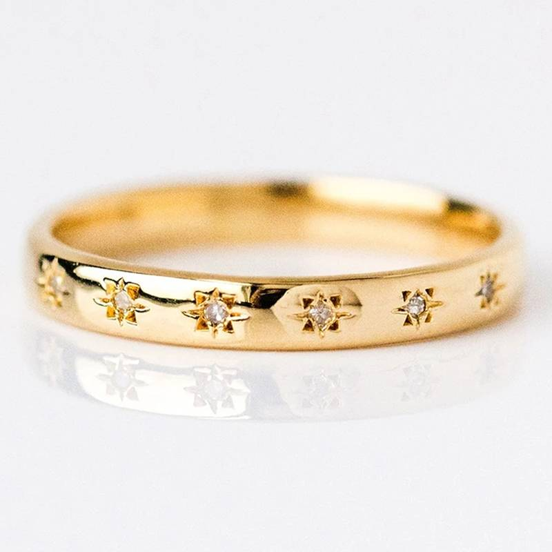 Vintage Guld & Zirkonia Ring