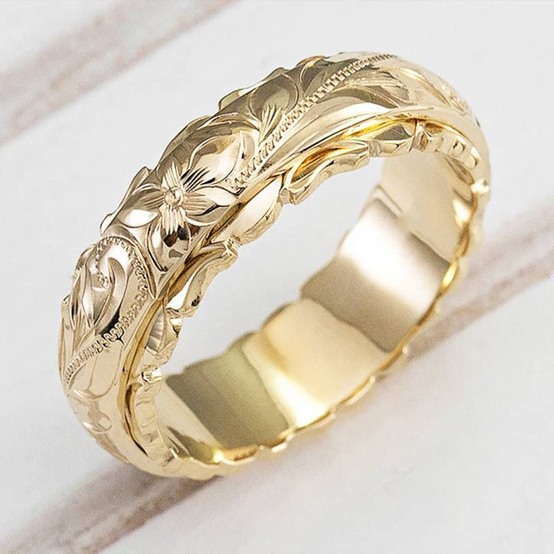 Vintage Guld Blomster Ring