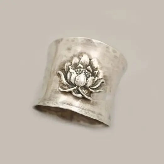 Vintage Sølv Lotus Ring