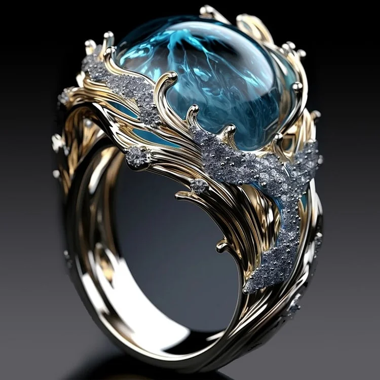 Vintage Ocean Krystal Ring