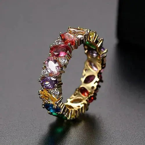 Vintage multicolor zirkonia ring