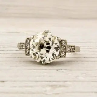 Vintage sølv glasring