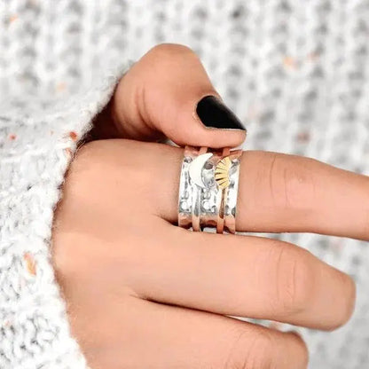 Sol- og Måne Spinner Ring