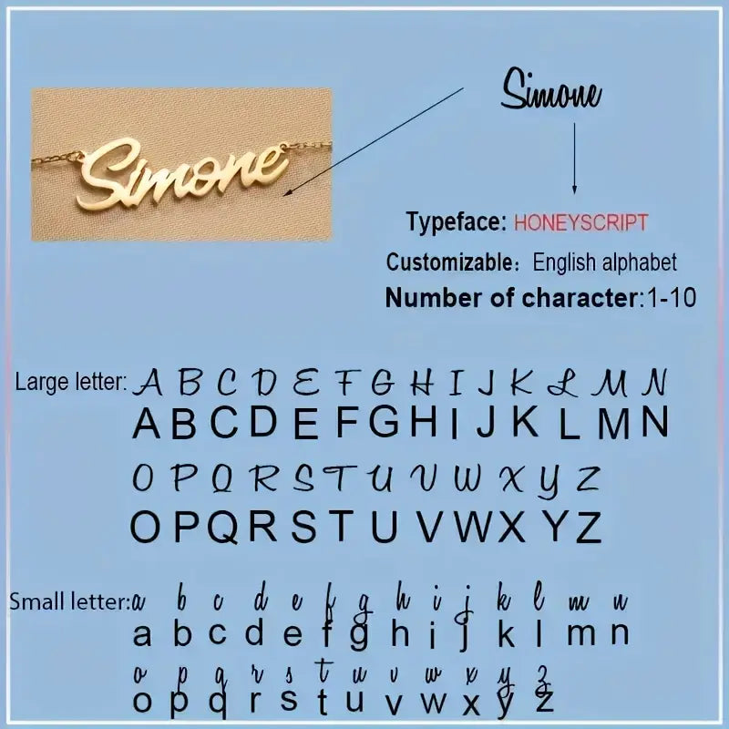 Elegant tilpasset navnesmykke