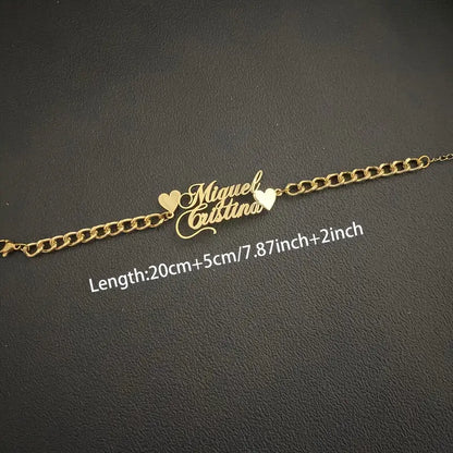 Elegant Dobbelt Navnesmykke