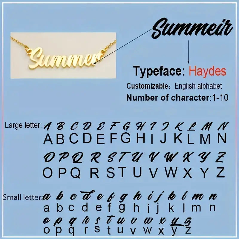 Elegant tilpasset navnesmykke