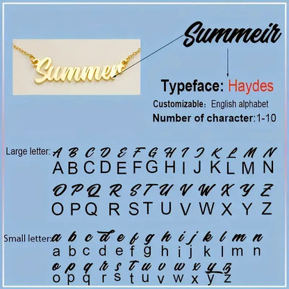 Elegant tilpasset navnesmykke