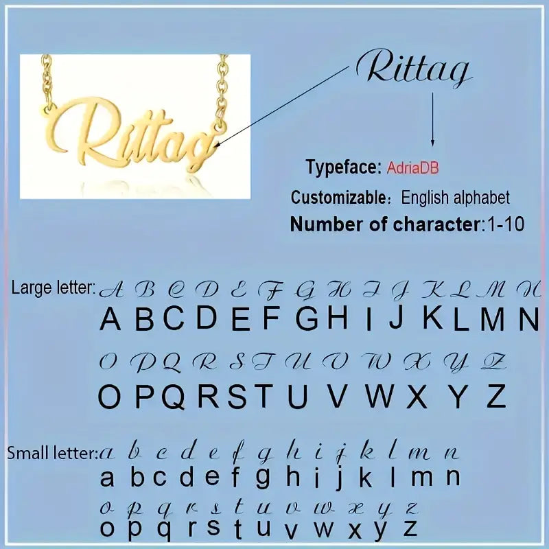 Elegant tilpasset navnesmykke