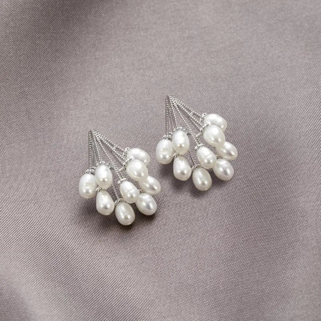 Koraller øreringe med ferskvandsperler