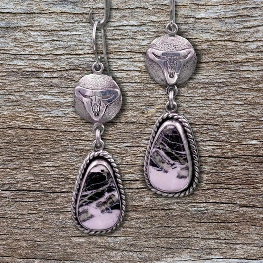 Lyserøde vintage øreringe