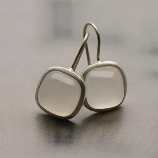 Vintage kubisk månekrystal øreringe