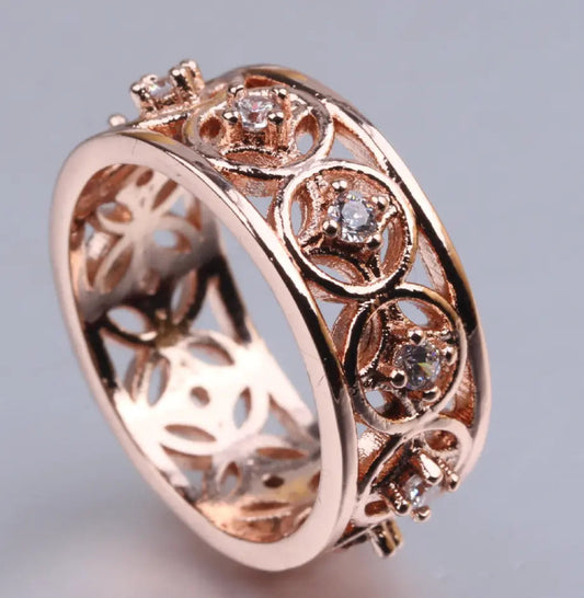 Vintage-inspireret rosaguld ring