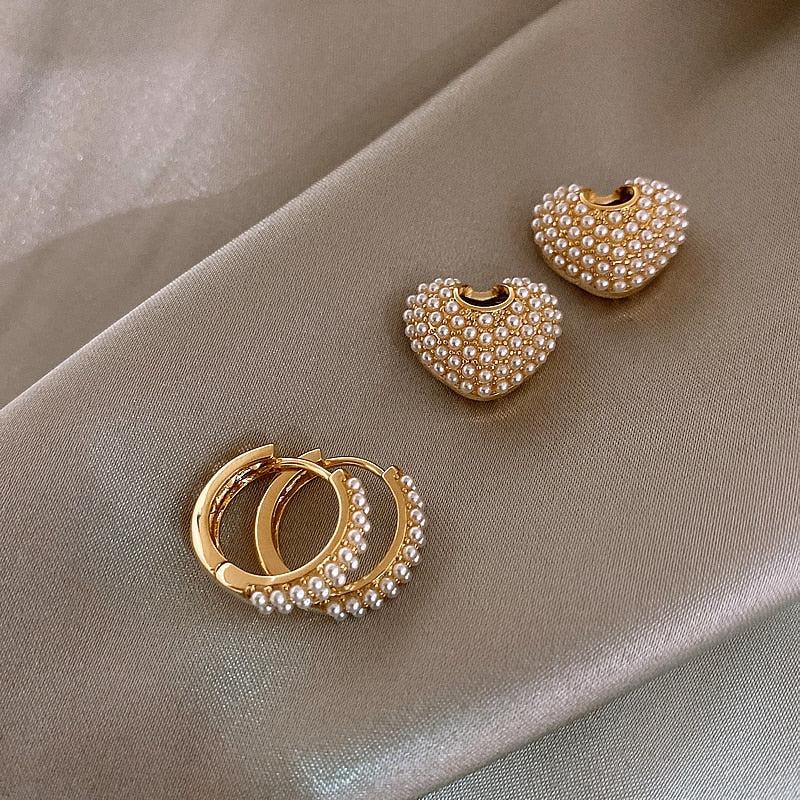 Perler af Kærlighed Øreringe i Guld