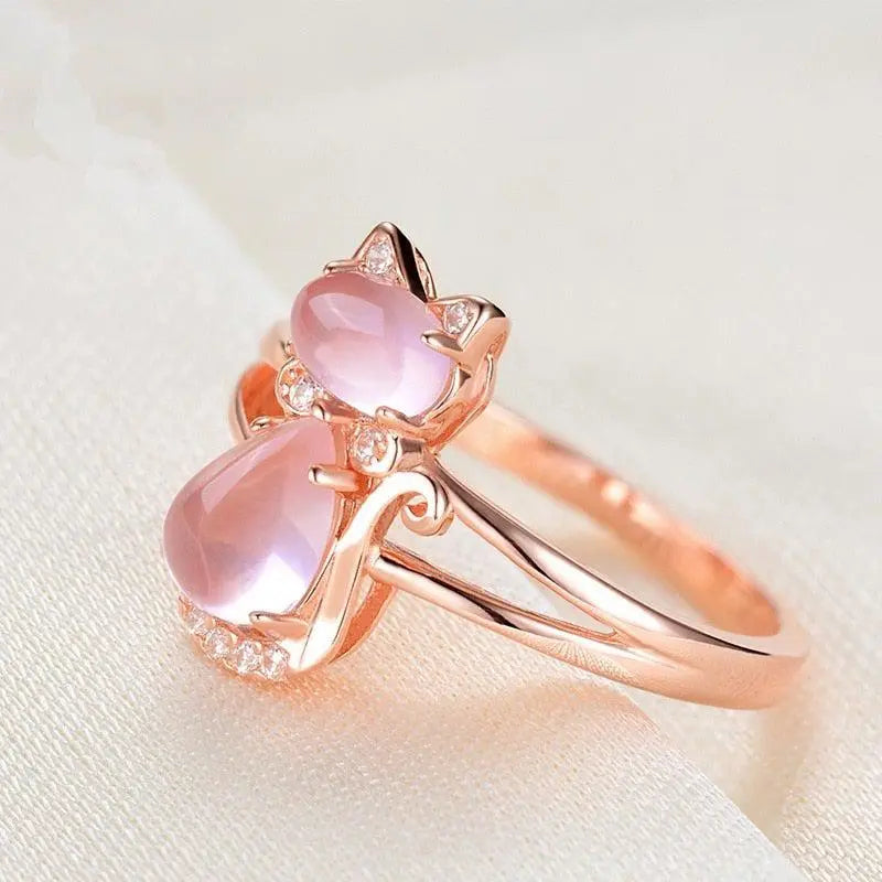 Rosa Guld Kat Ring
