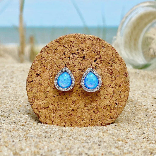 Opal og Sølv Øreringe