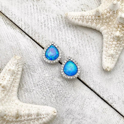 Opal og Sølv Øreringe