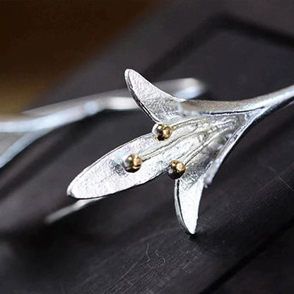 Sølv Blomsterøreringe