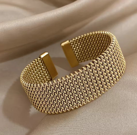 Vintage Flettet Net Åben Klassisk Armbånd