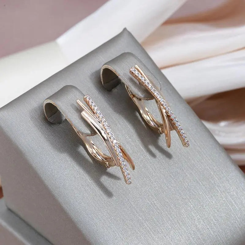 Udsøgte Kryds Brilliant Kryds Øreringe i Guld