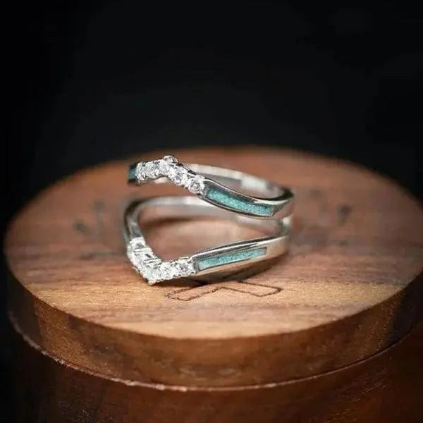 Naturlig Turkis Diamantring