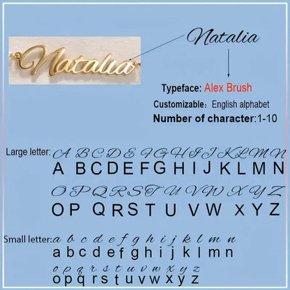 Elegant tilpasset navnesmykke