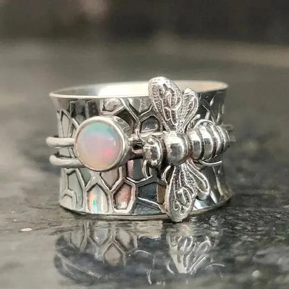 Bikugle Gemstones Meditations Spinner Ring