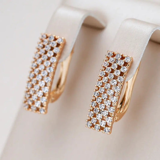 Zirconia øreringe i guld
