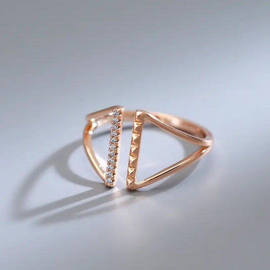 Luksuriøs åben zirkonia ring