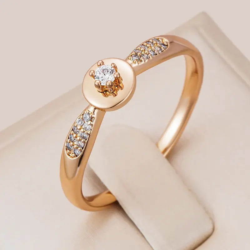 Zirkonia ring i guld