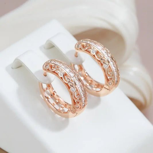 Elegante øreringe med zirkonia dekoration