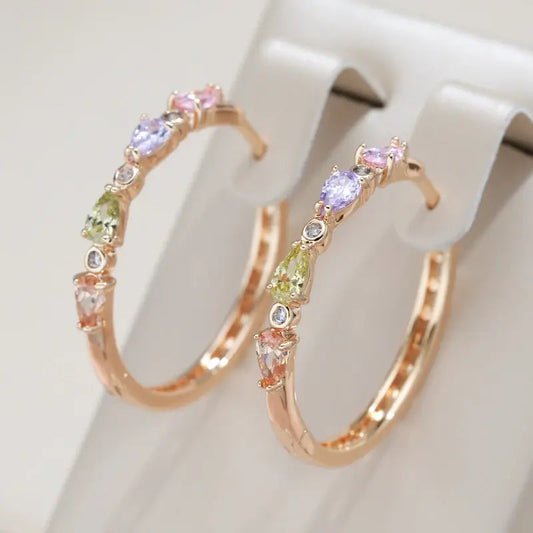 Elegante øreringe med zirkonia