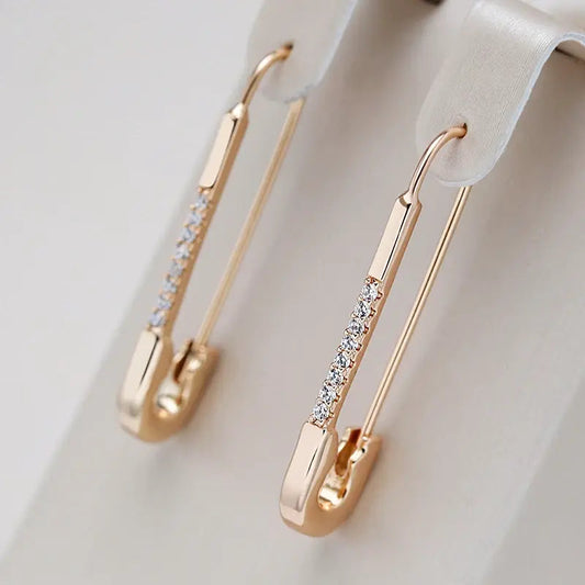 Elegante Øreringe med Klips i Guld