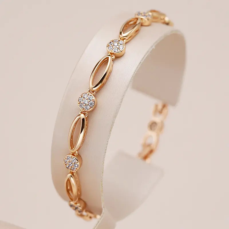 Elegant guldbelagt zirkonia armbånd