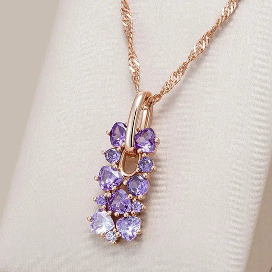 Elegant violet halskæde