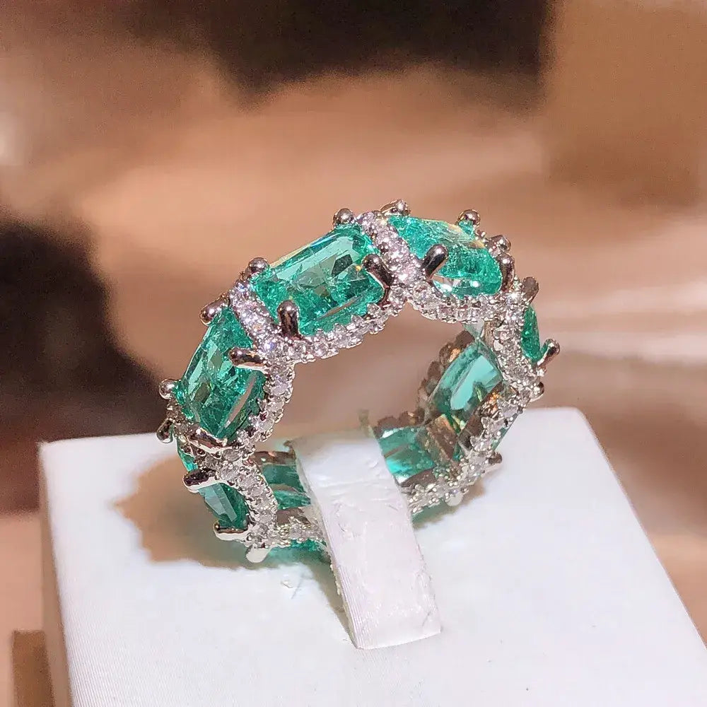 Elegant Ring i Turkis Krystal