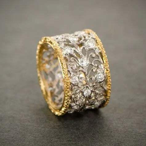 Vintage Zirconia Efeu Ring