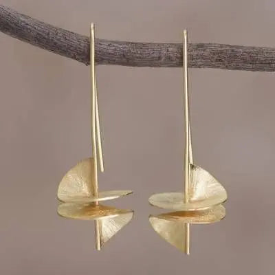 Vintage gyldne vægtskåle øreringe