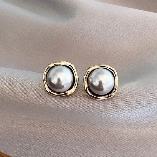 Elegante Sorte Perle Øreringe