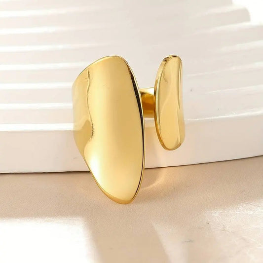 Elegant åben guldring
