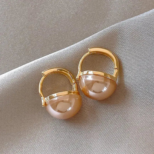 Elegant Rose Perle Guld Øreringe