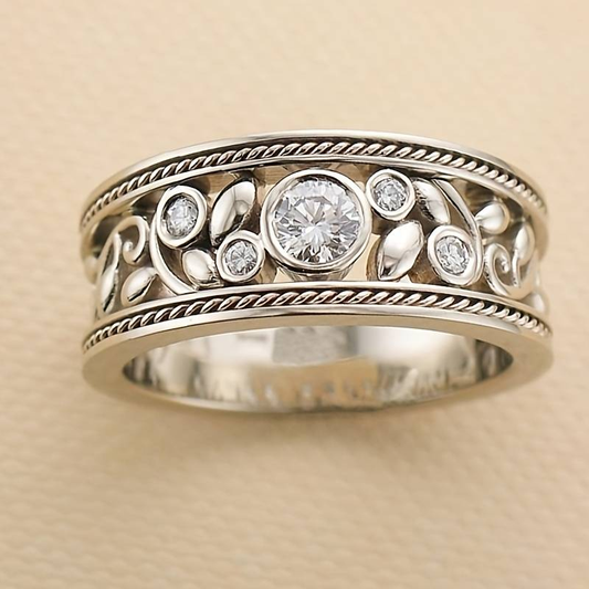 Vintage Sølv & Zirkonia Ring
