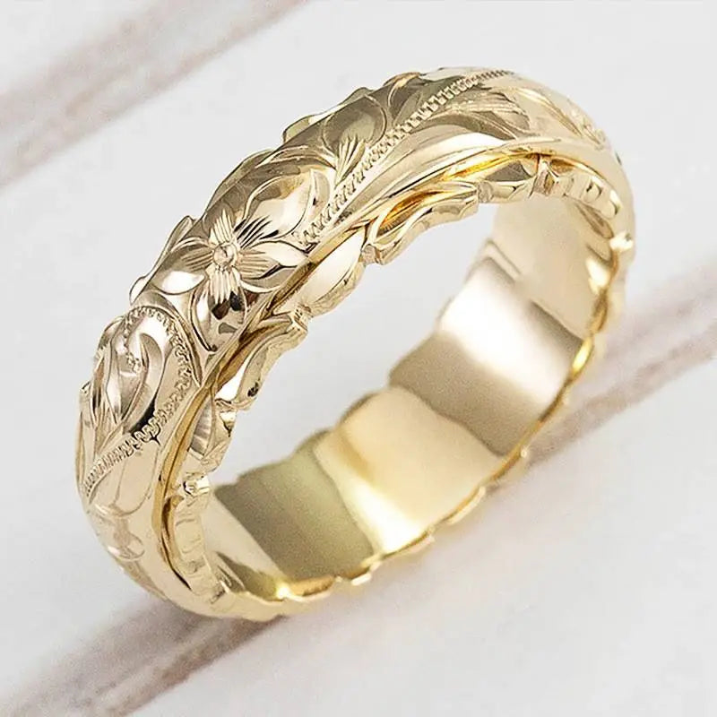 Vintage Guld Blomster Ring