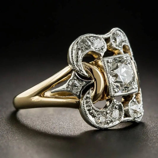 Vintage zirkonia guld ring