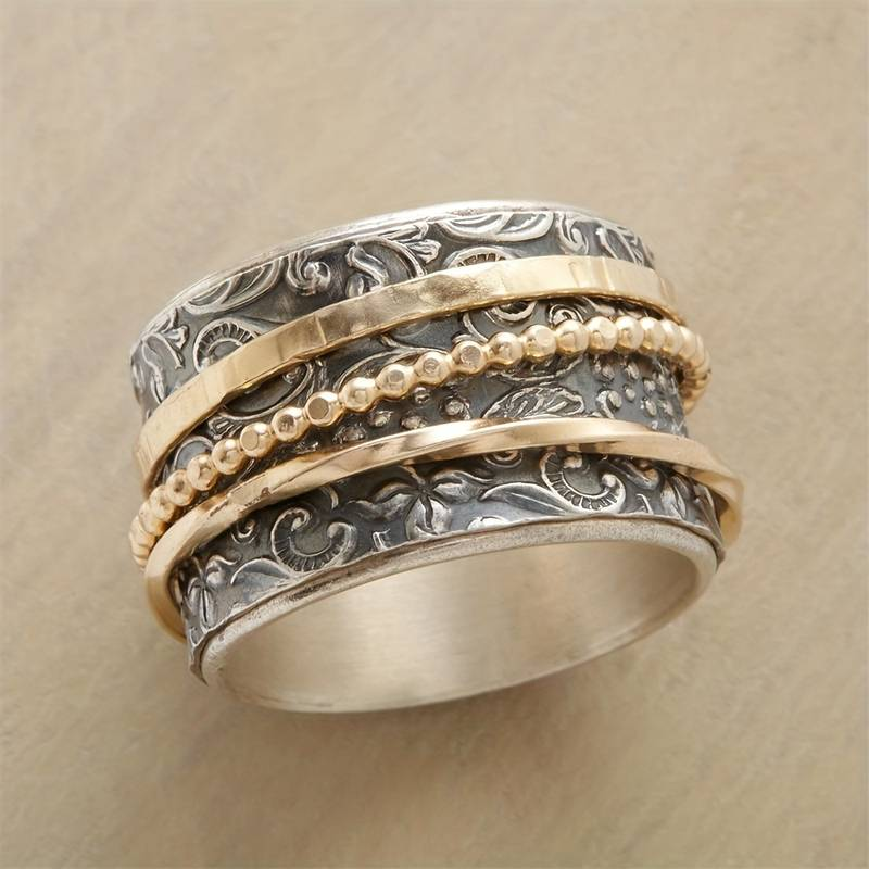 Vintage Guld & Sølv Antik Ring