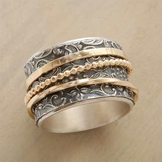 Vintage Guld & Sølv Antik Ring